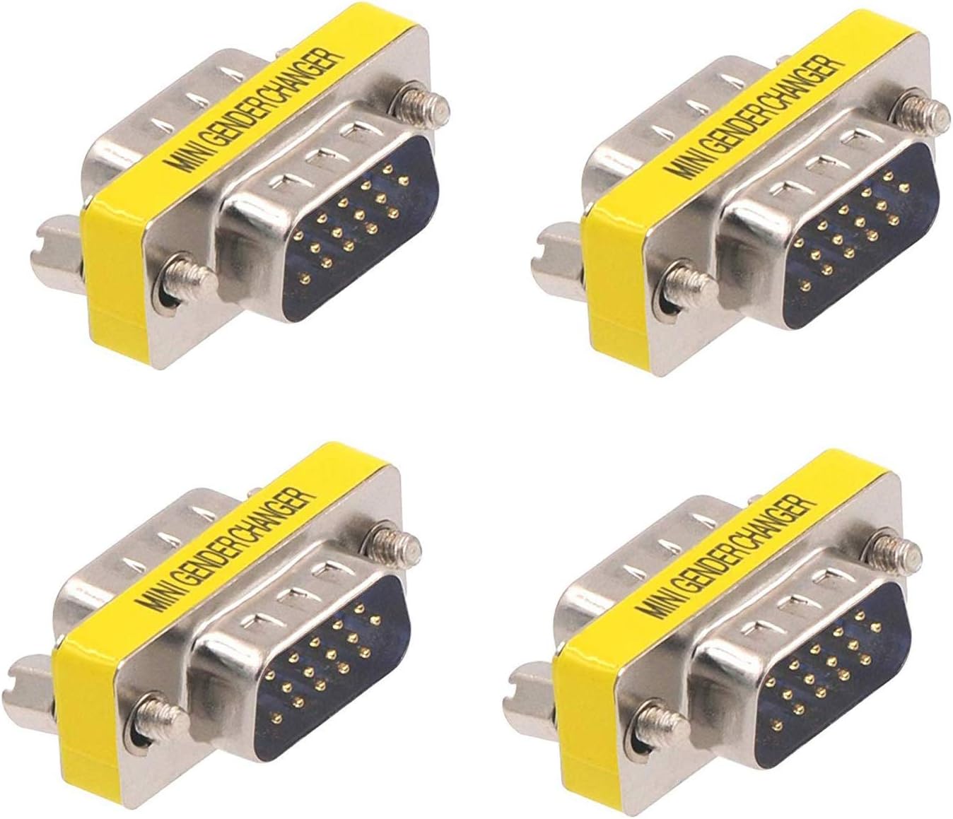 Warmstor 6 Pack VGA Female to Female Adapter Male to Male Adapter SVGA Coupler Mini Gender Changer VGA Cable Extender