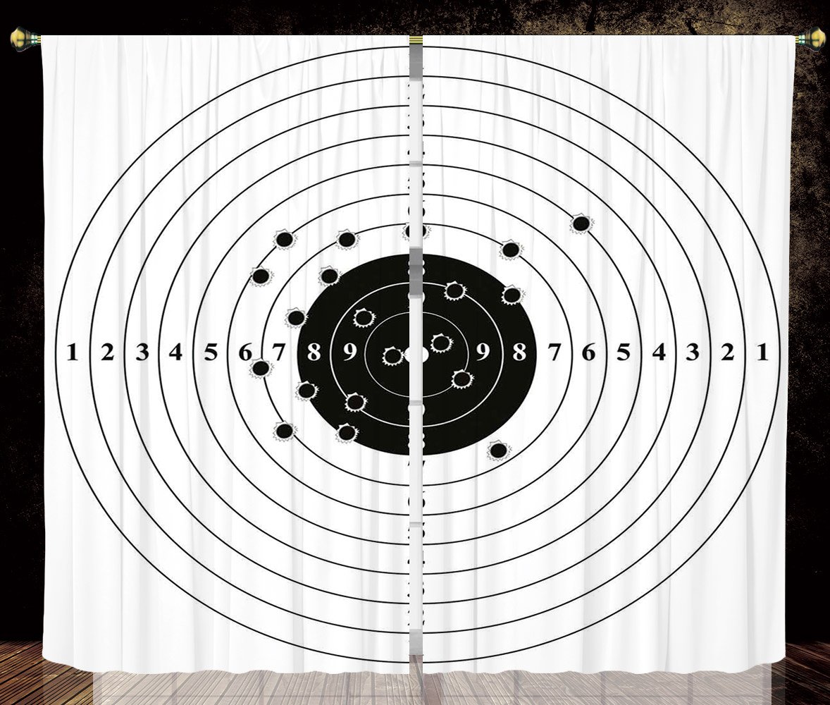 Thermal Insulated Blackout Window Curtain Black And White Target