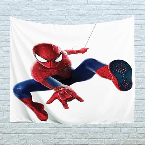 Amazon Co Jp Xinyi ホームタペストリー 壁掛け ネイチャーアート ポリエステル生地 スパイダーマンテーマ 寮の部屋 寝室 リビングルーム ネイル付属 60 W X 40 L 150cmx100cm ホーム キッチン
