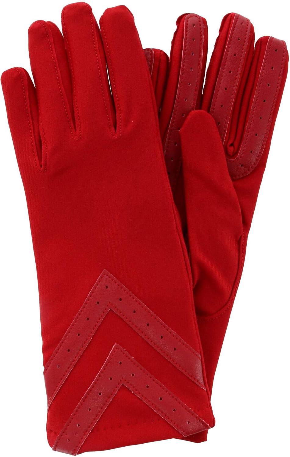 isotoner Women's Spandex Touchscreen Gloves with Fleece Lining and Chevron Details at  Women’s Clothing store