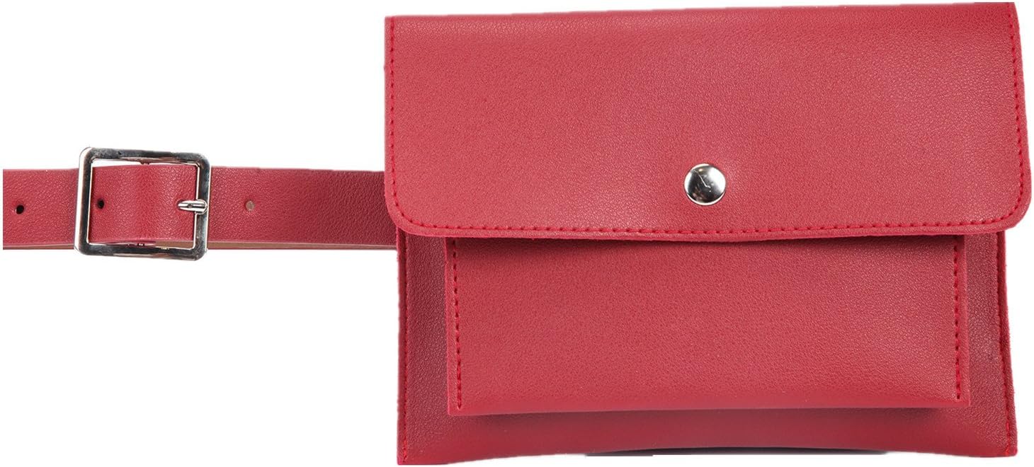 Women Fanny Pack Belt Bag Waist Pouch With Removable Leather Belt