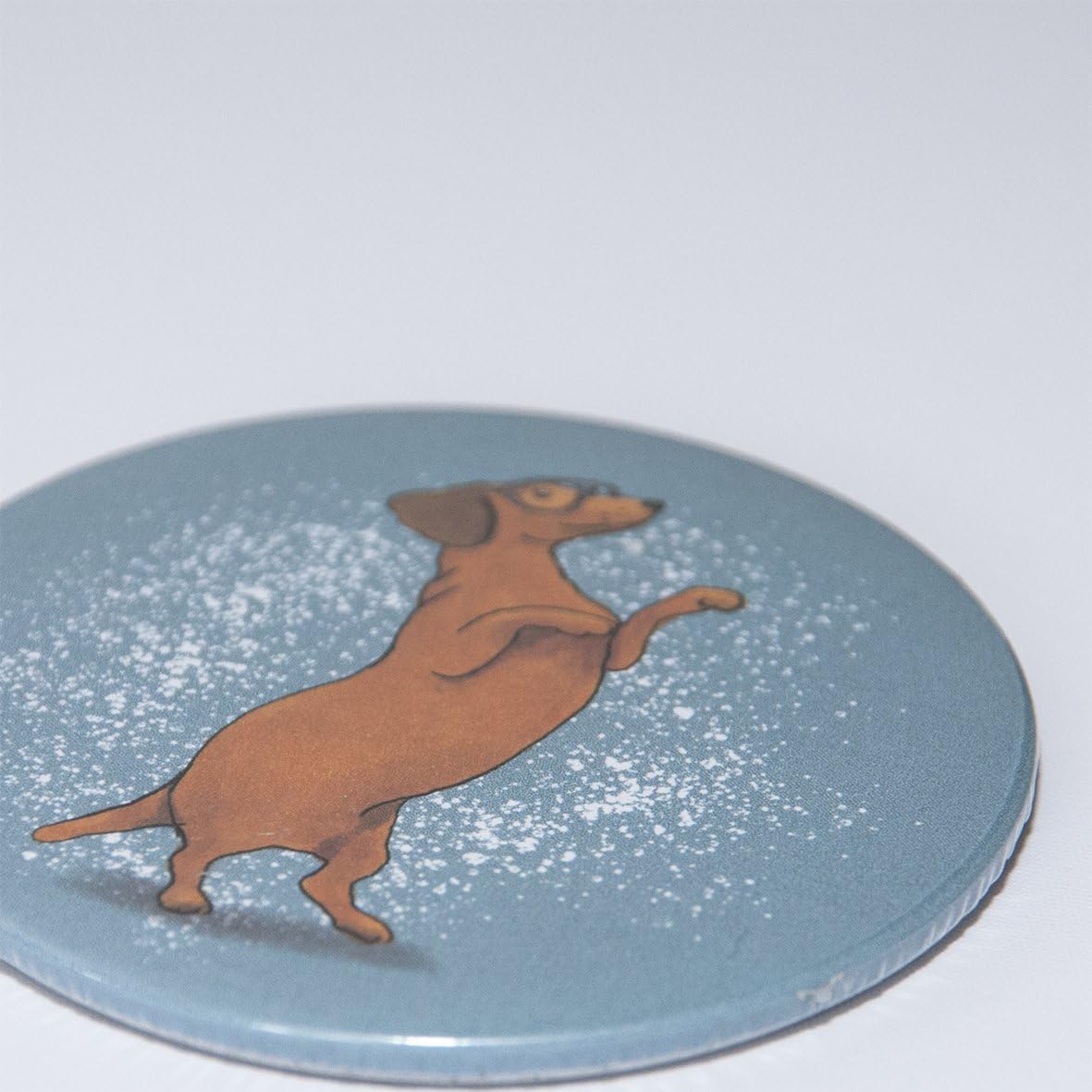 Pocket Mirror, Dachshund, stocking filler gift,