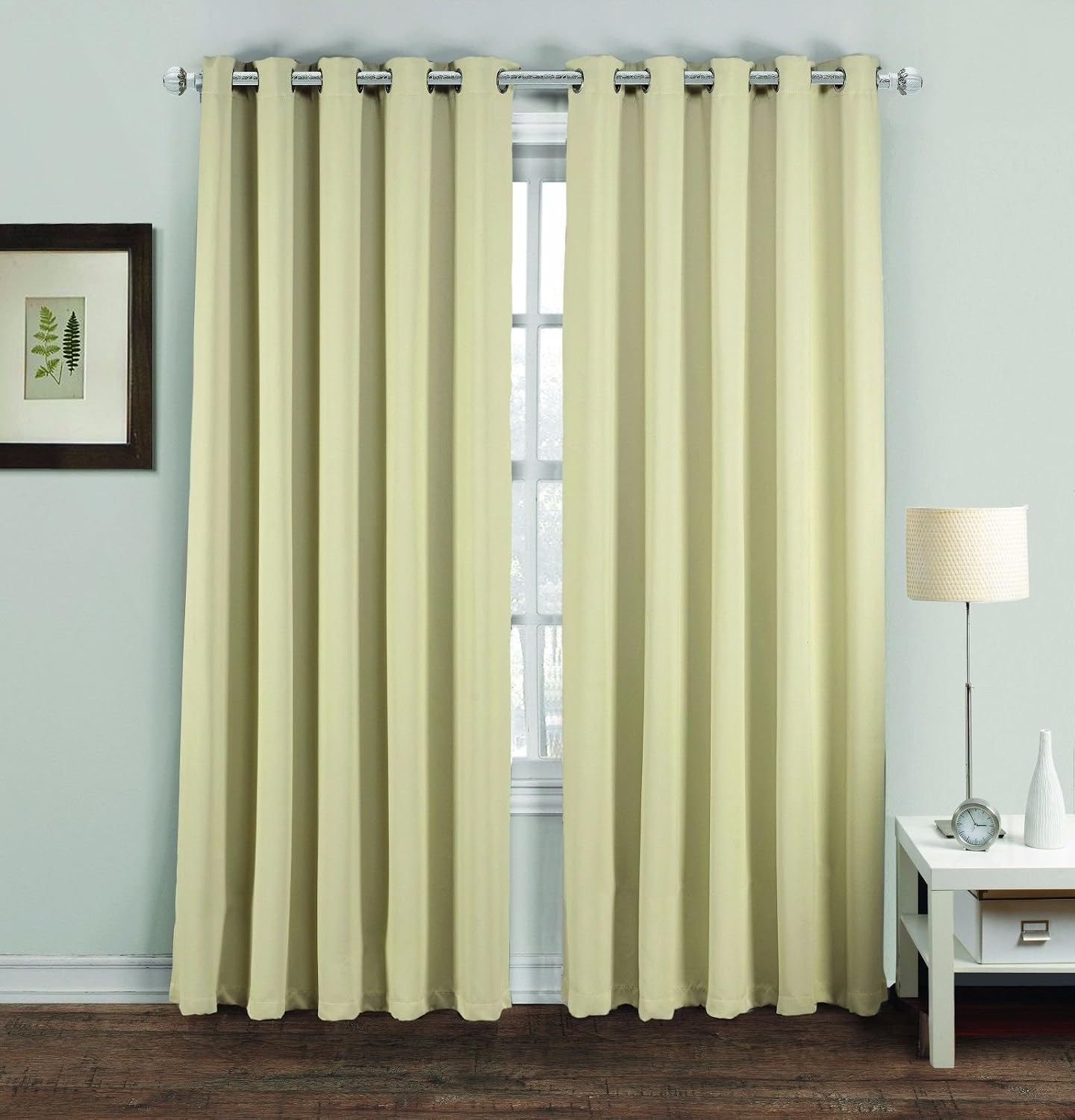 Textile Arena THERMAL BLACKOUT PAIR OF CURTAINS EYELET RING TOP DRAUGHT