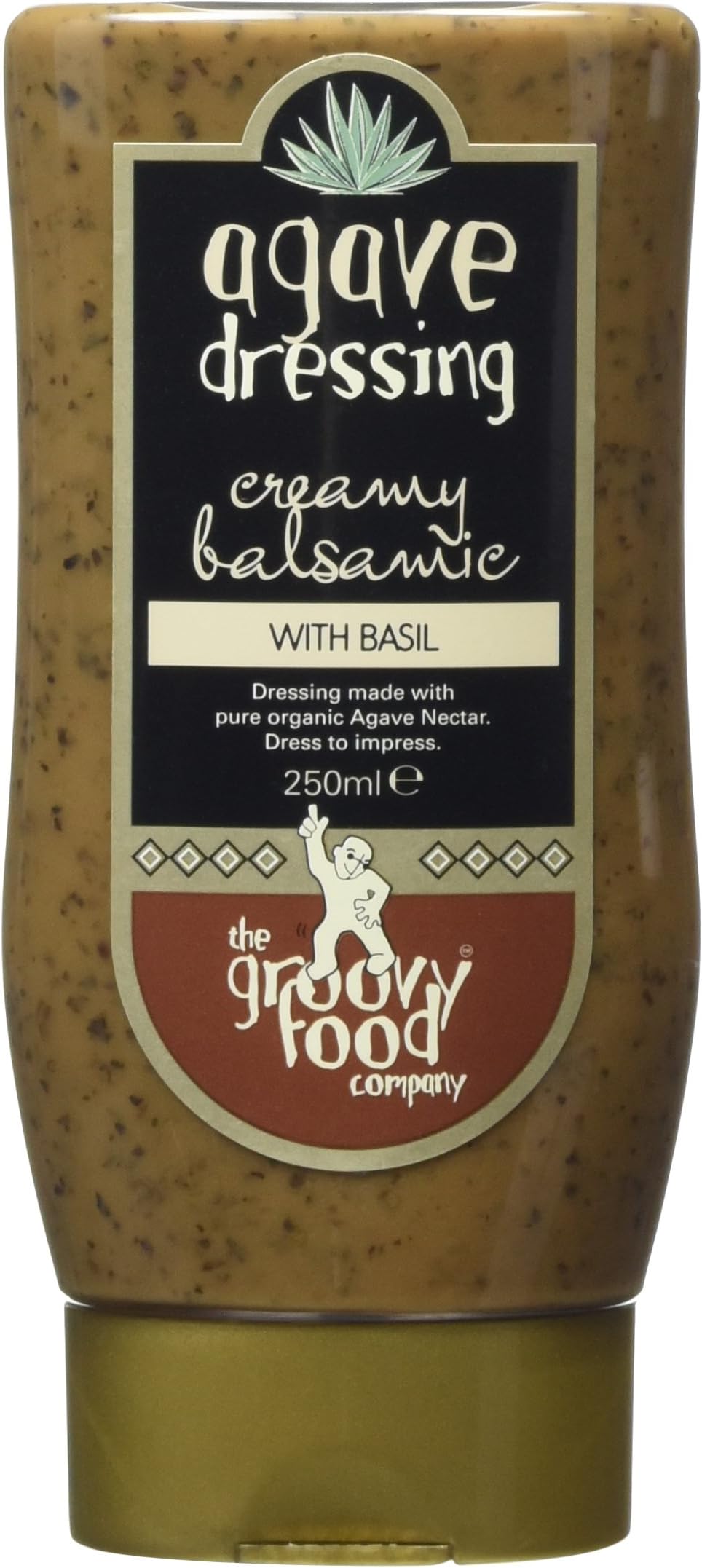 The Groovy Food Company Creamy Balsamic & Basil Agave Dressing 250ml (Pack of 3)