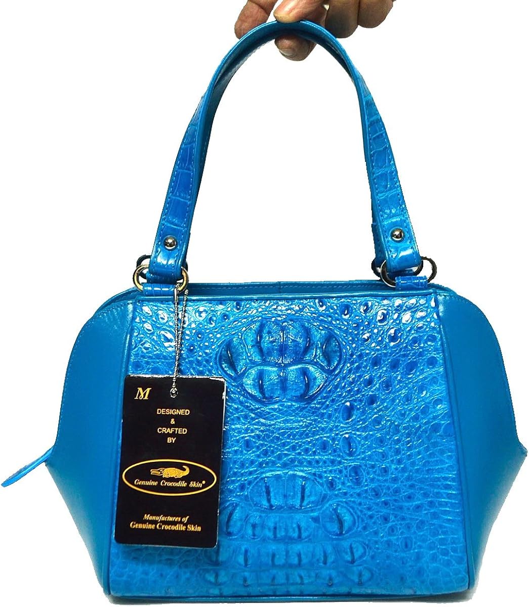 blue crocodile bag