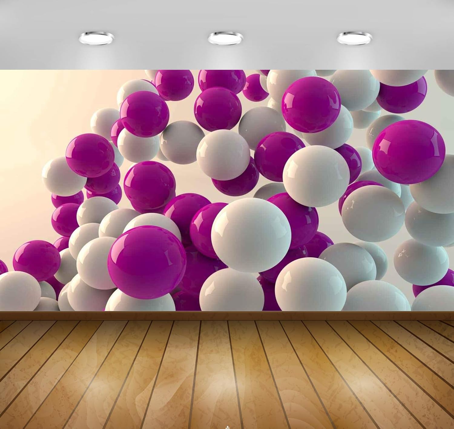 Avikalp Exclusive Awi1281 Purple White Balloons Full HD Wallpapers