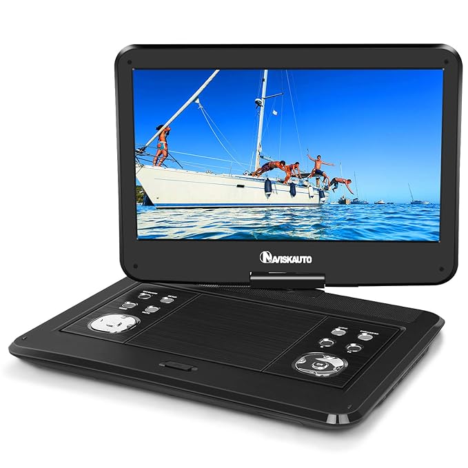 NAVISKAUTO 14" HD Portable DVD Player with High Resolution Large Swivel