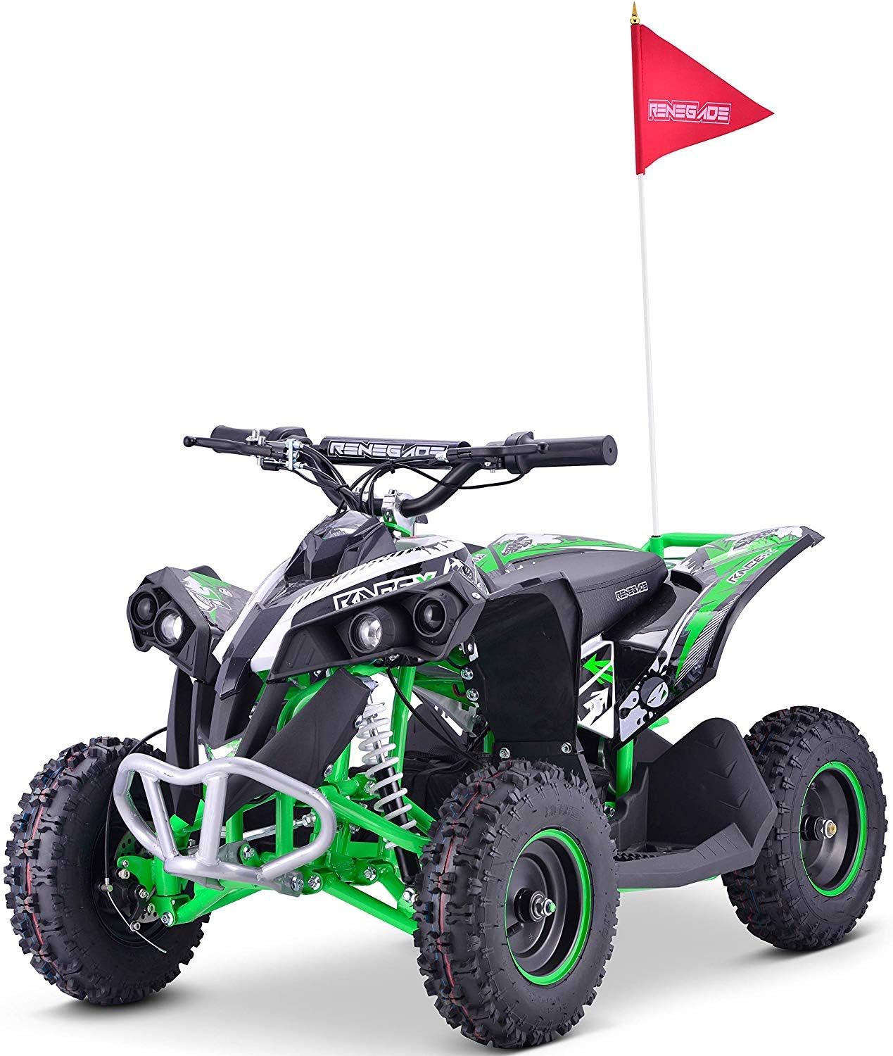 LLMLCF Race-X 36V 1000W Rechargeable Electric Quad Bike - Green