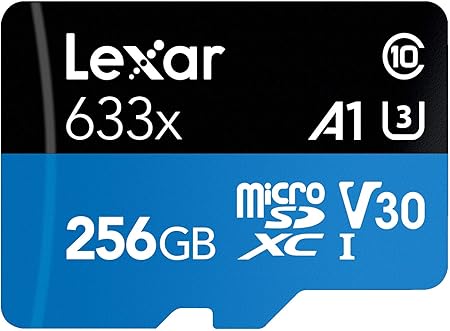 Amazon Com Lexar High Performance 633x 256gb Microsdxc Uhs I Card With Sd Adapter Lsdmi256bbnl633a Computers Accessories