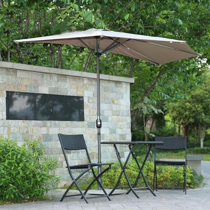 Outdoor Patio Umbrellas 3m(10ft) Half Umbrella to Keep Sun Out of House