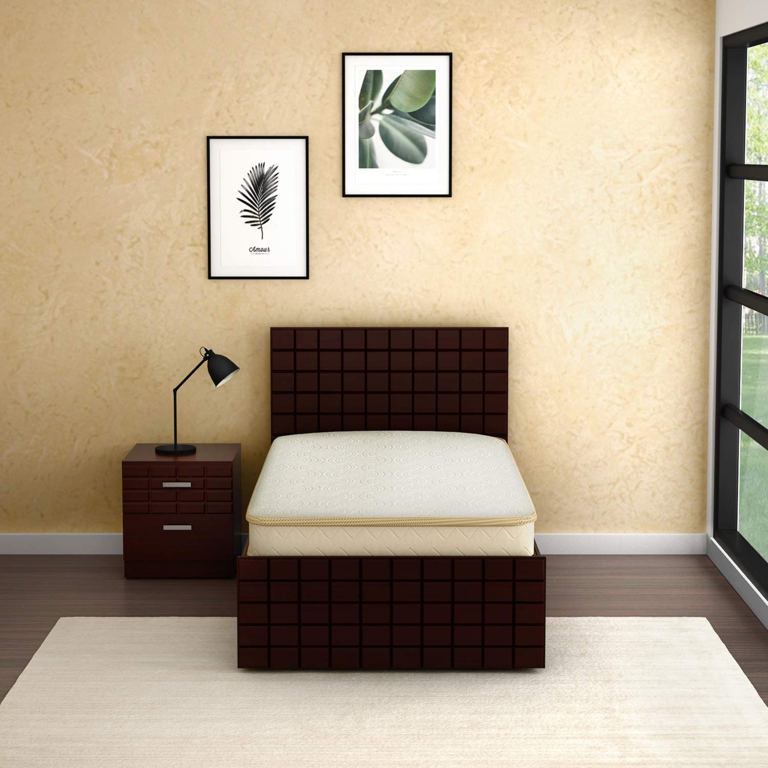 GODREJ INTERIO Spinefine 5inch Single Size Foam Mattress (White