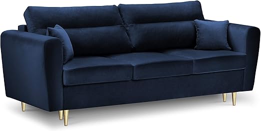 Canapé Velours Convertible Avec Coffre De Rangement Milano