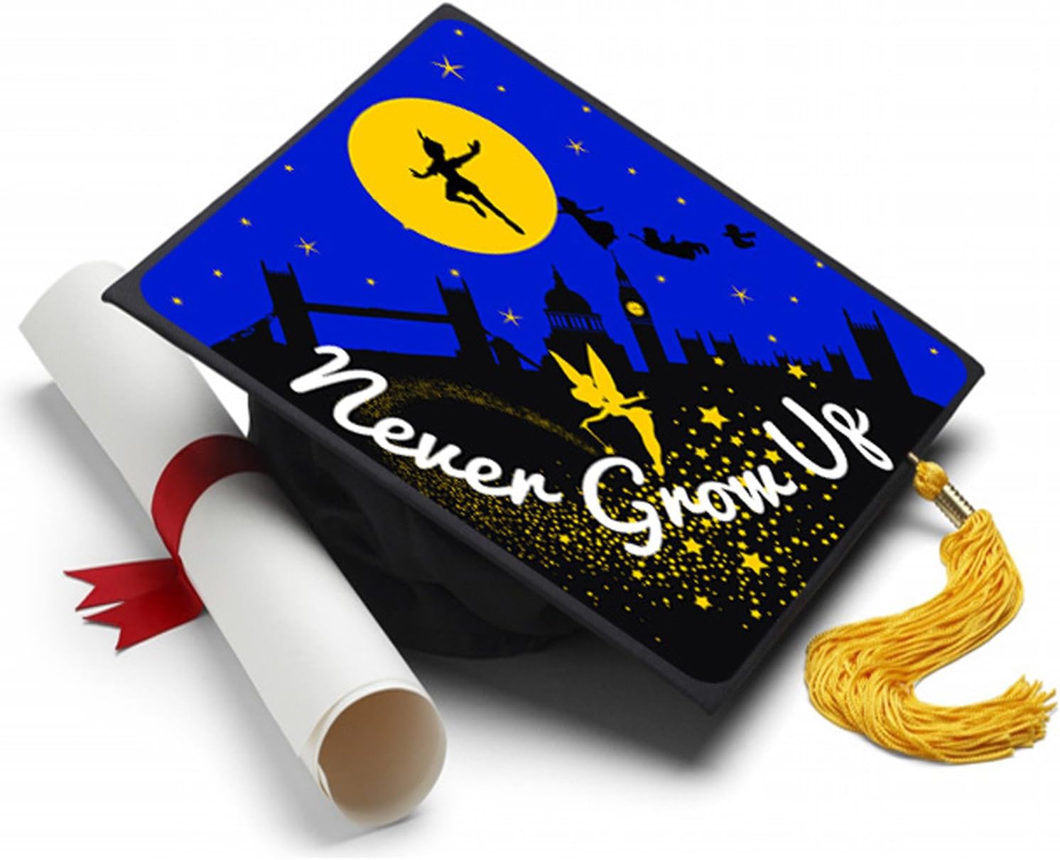 Peter Pan Grad Cap Topper, Grad Cap Decorations or Graduation Accessory