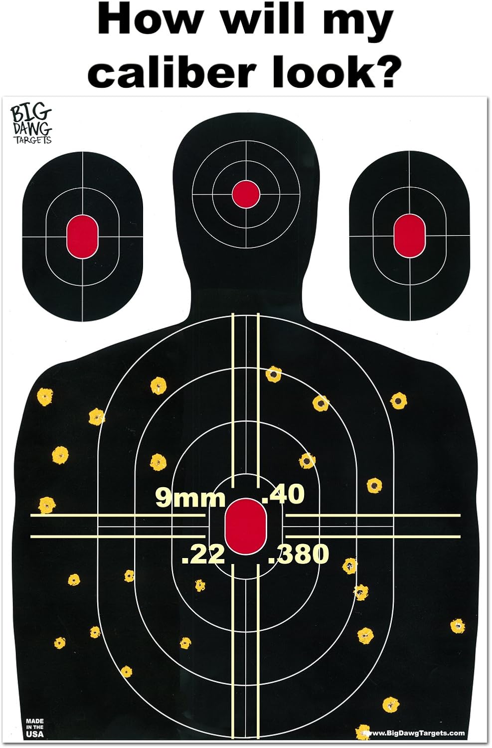 Big Dawg Targets - 18 X 24 Inch Silhouette Reactive Splatter Target - 10 Pack : Sports & Outdoors