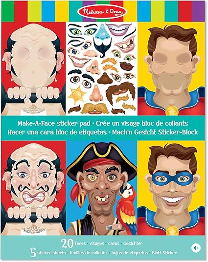 melissa and doug make a face sticker pad