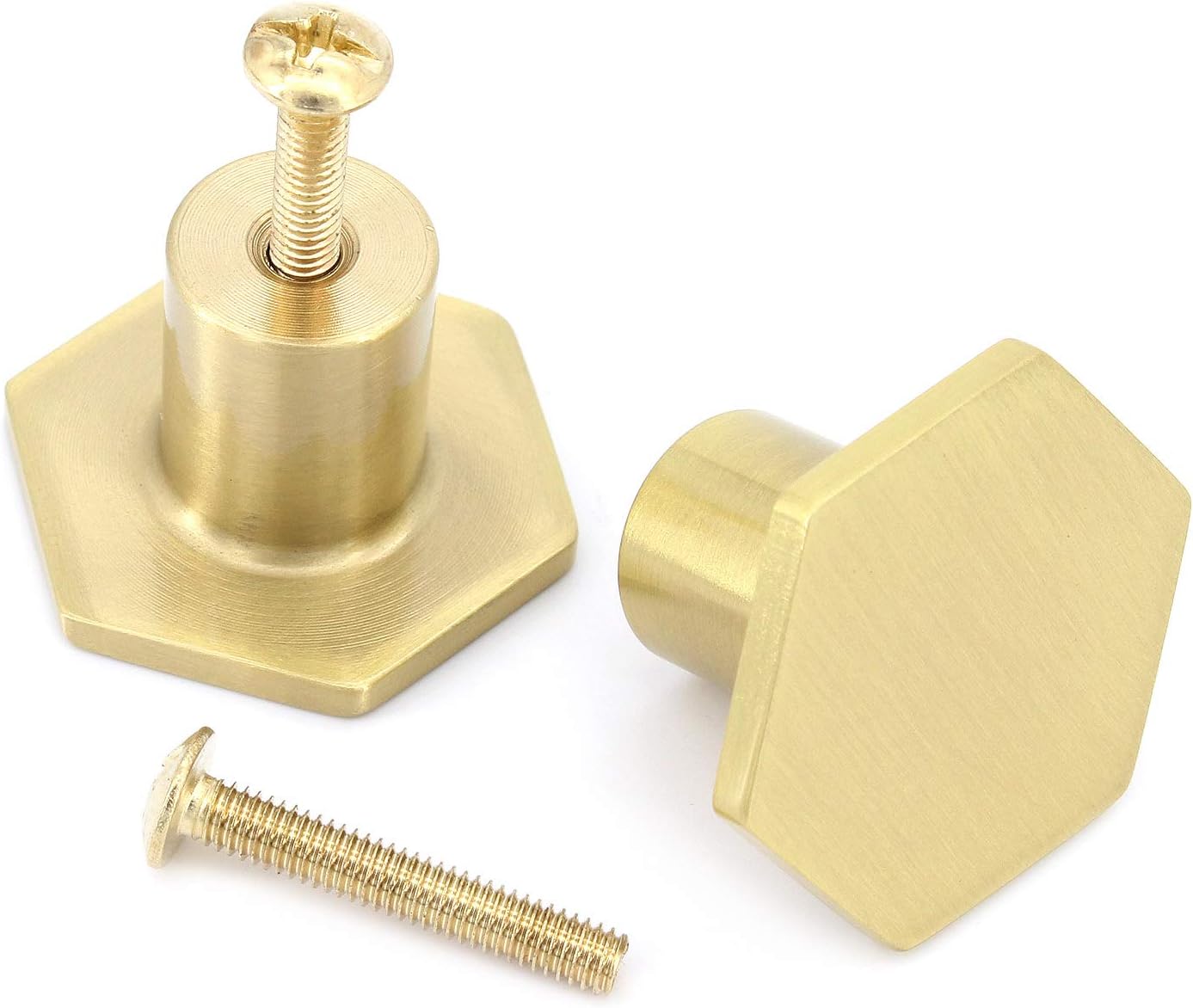 Solid Brass Hexagon Cabinet Knobs - Image 5