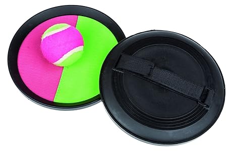 Idena 7408462 - Klettball-Set, 2 Handfänger und 1 Ball