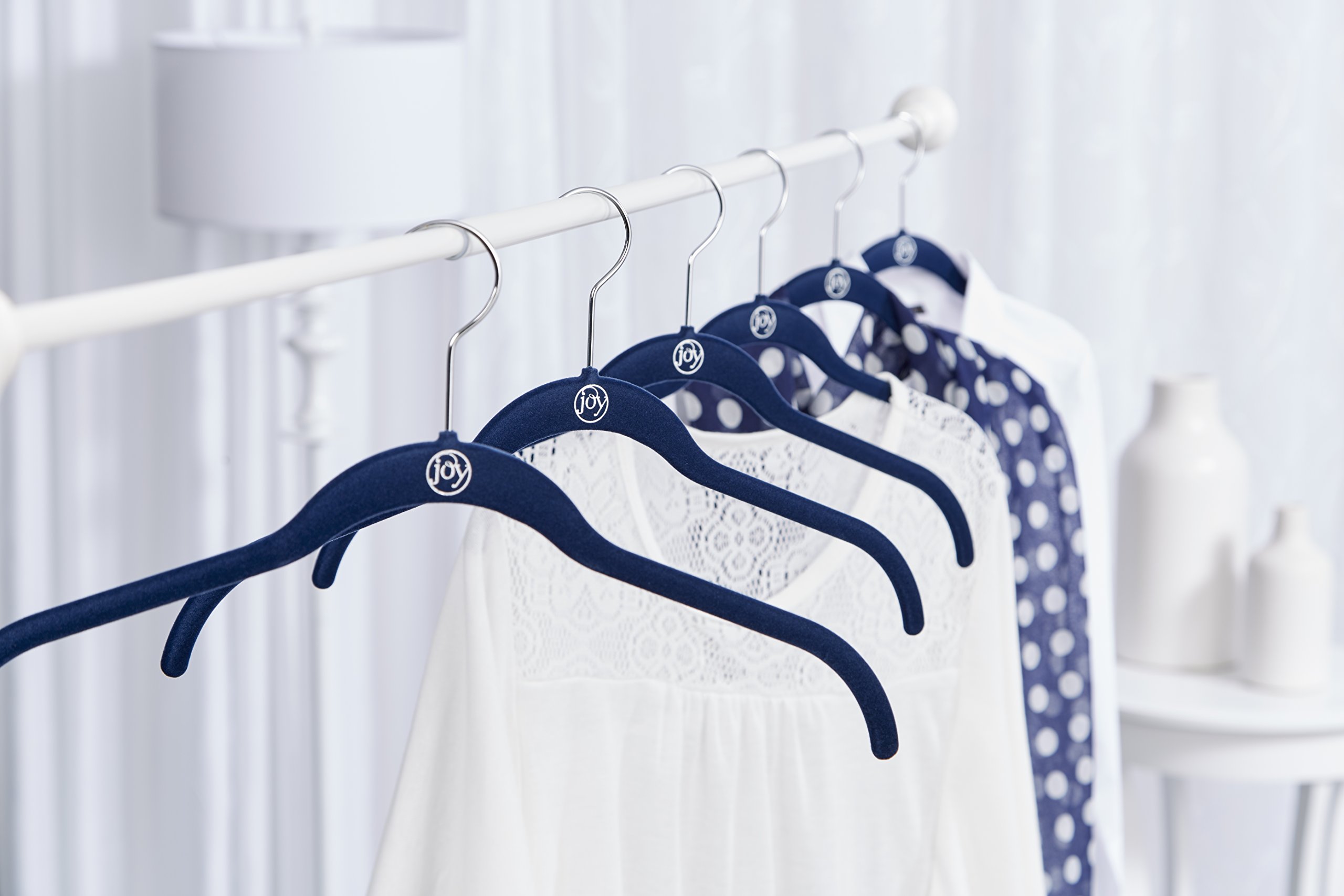 Joy Mangano JHR014100 24 Pk Suit/Shirt Huggable Hangers, Navy eBay
