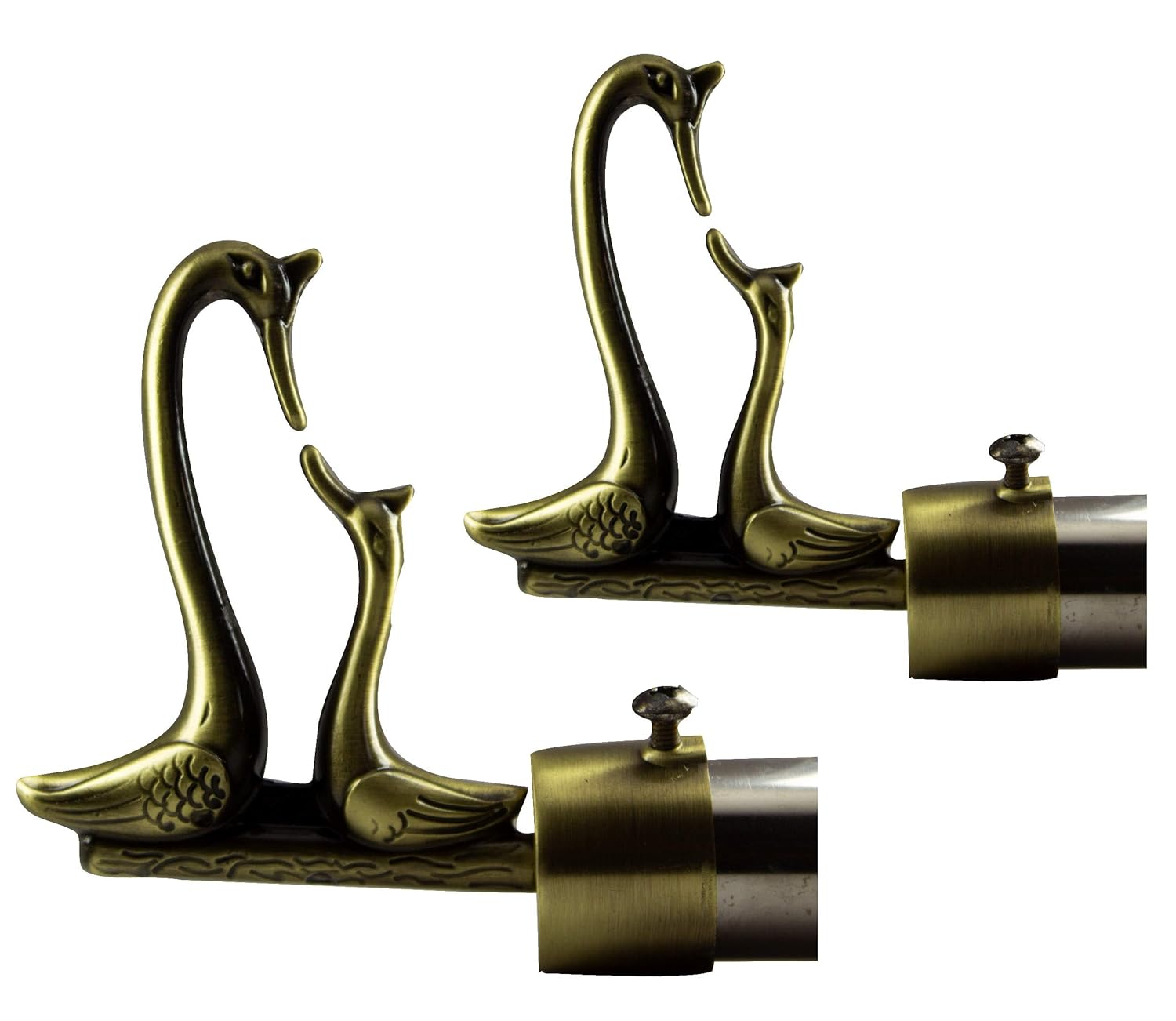 Buy Brass Solid Curtain Rod Holder Finials, Antique, Pack of 2 Online at Low Prices in India