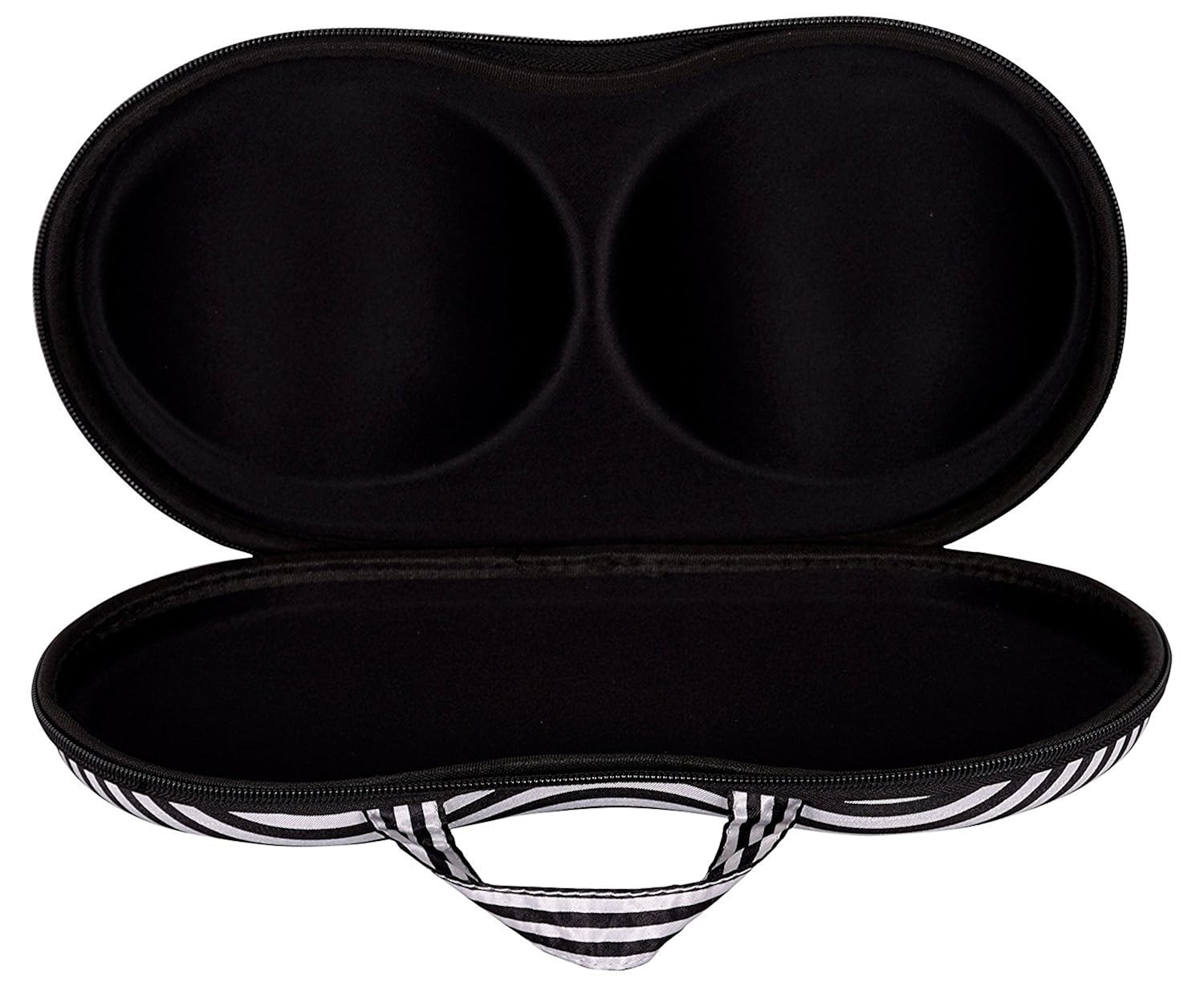 packnbuy bra travel organizer zip case for drawer suitcases black white