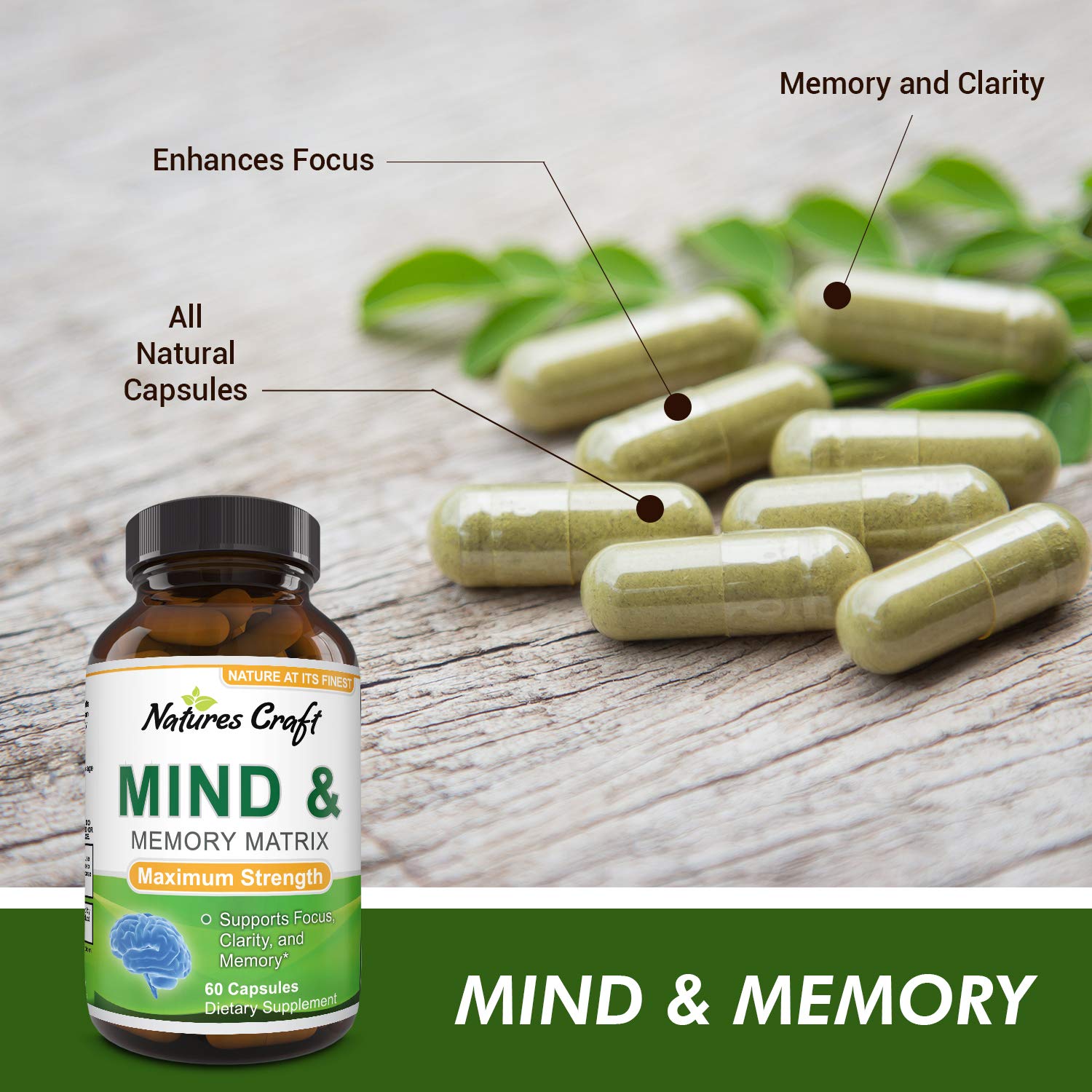 Mind and Memory Enhancement Supplement, Brain booster nootropic pills