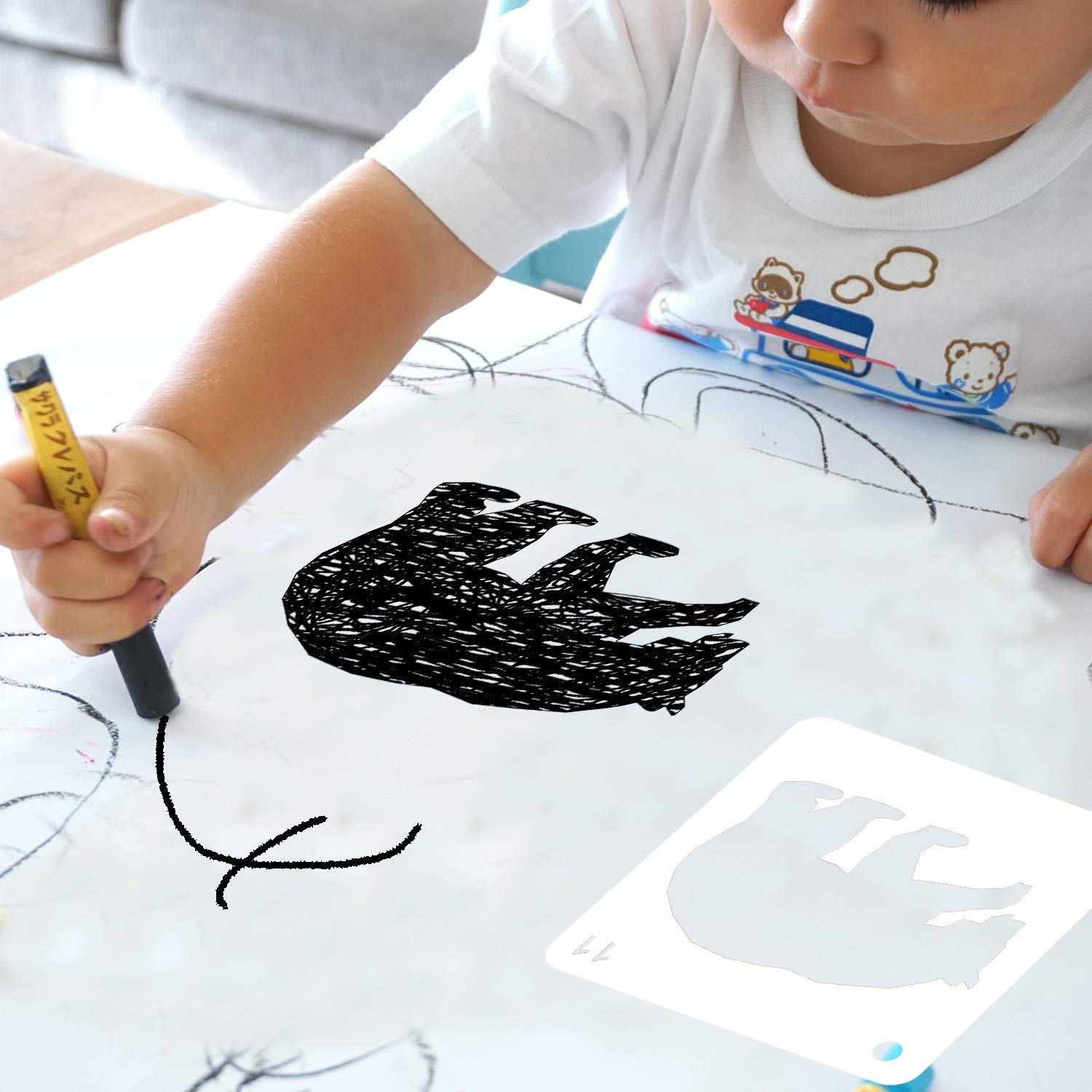 12 Pieces Animal Stencils Plastic Kids Drawing Stencil Reusable Animal Template for DIY Crafts Painting Drawing