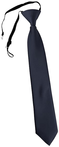 TigerTie Security Sicherheits Krawatte in Uni einfarbig - vorgebunden Gummizug