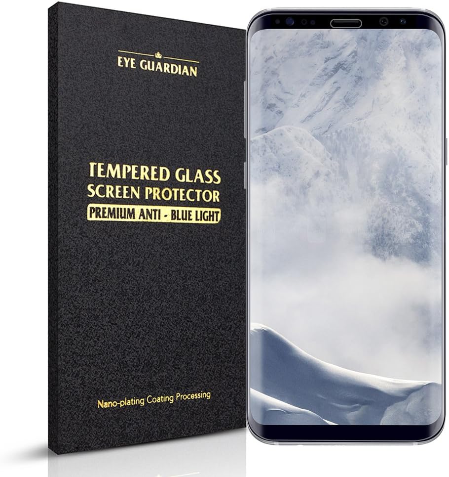 Galaxy S8 Tempered Glass Screen Protector, Full Coverage 3D Curved BUBBLE-FREE Screen Protector for Samsung Galaxy S8