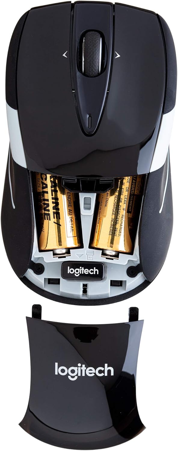 Logitech M525 Wireless Mouse – Long 3 Year Battery Life, Ergonomic Shape for Right or Left Hand Use, Micro-Precision Scroll Wheel, and USB Unifying Receiver for Computers and Laptops, Black/Gray: Electronics