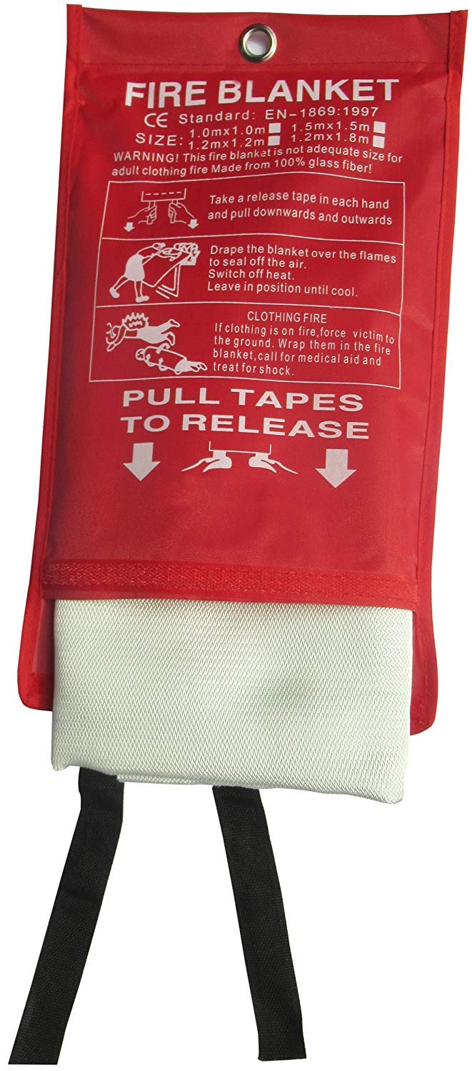 Tonyko Fiberglass Fire Blanket for Emergency Surival Flame Retardant