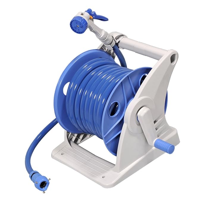 Amazon グリーンライフ(GREEN LIFE) ジュニアス205ホースリールセット 20m Gノズル ホース・リール