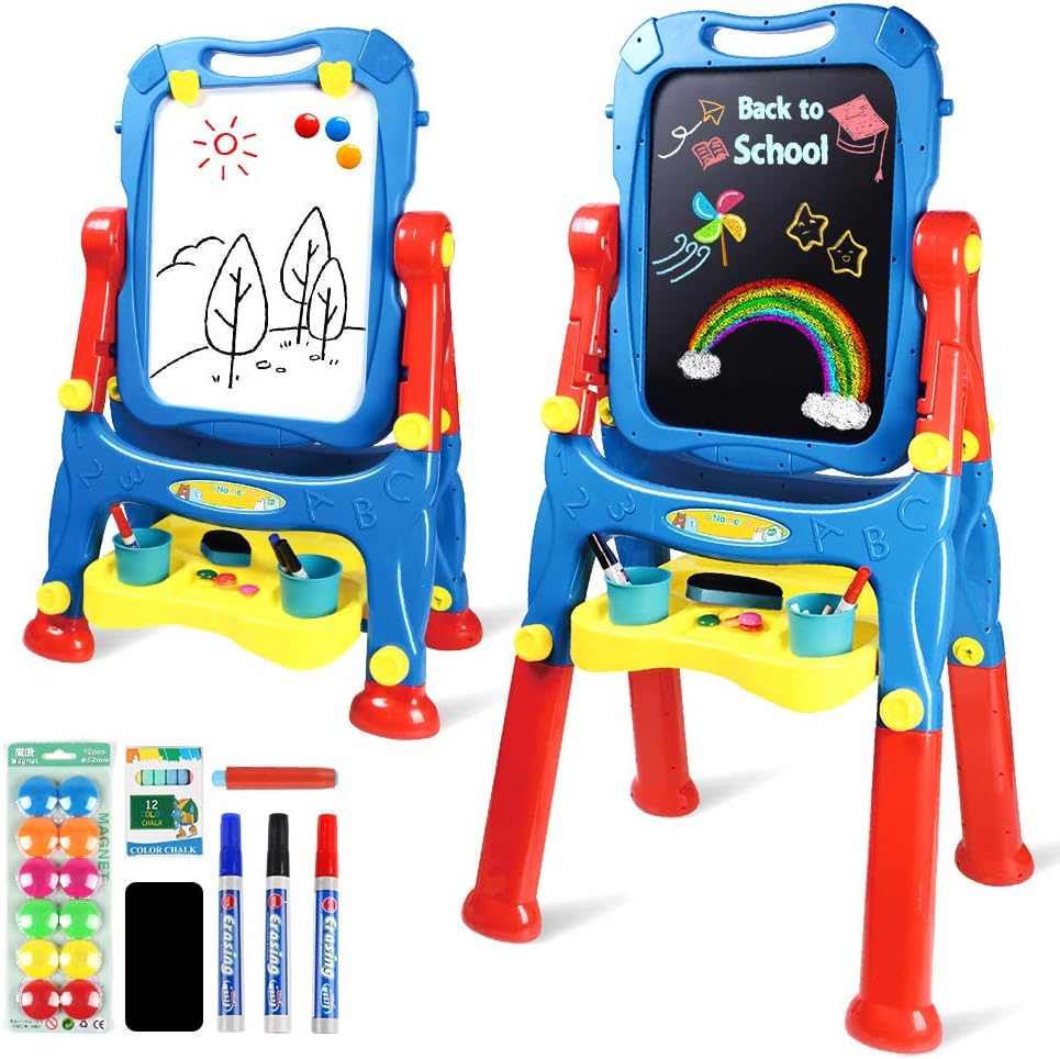 AMOSTING Easel for Kids Art Easel for Toddlers with Whiteboard