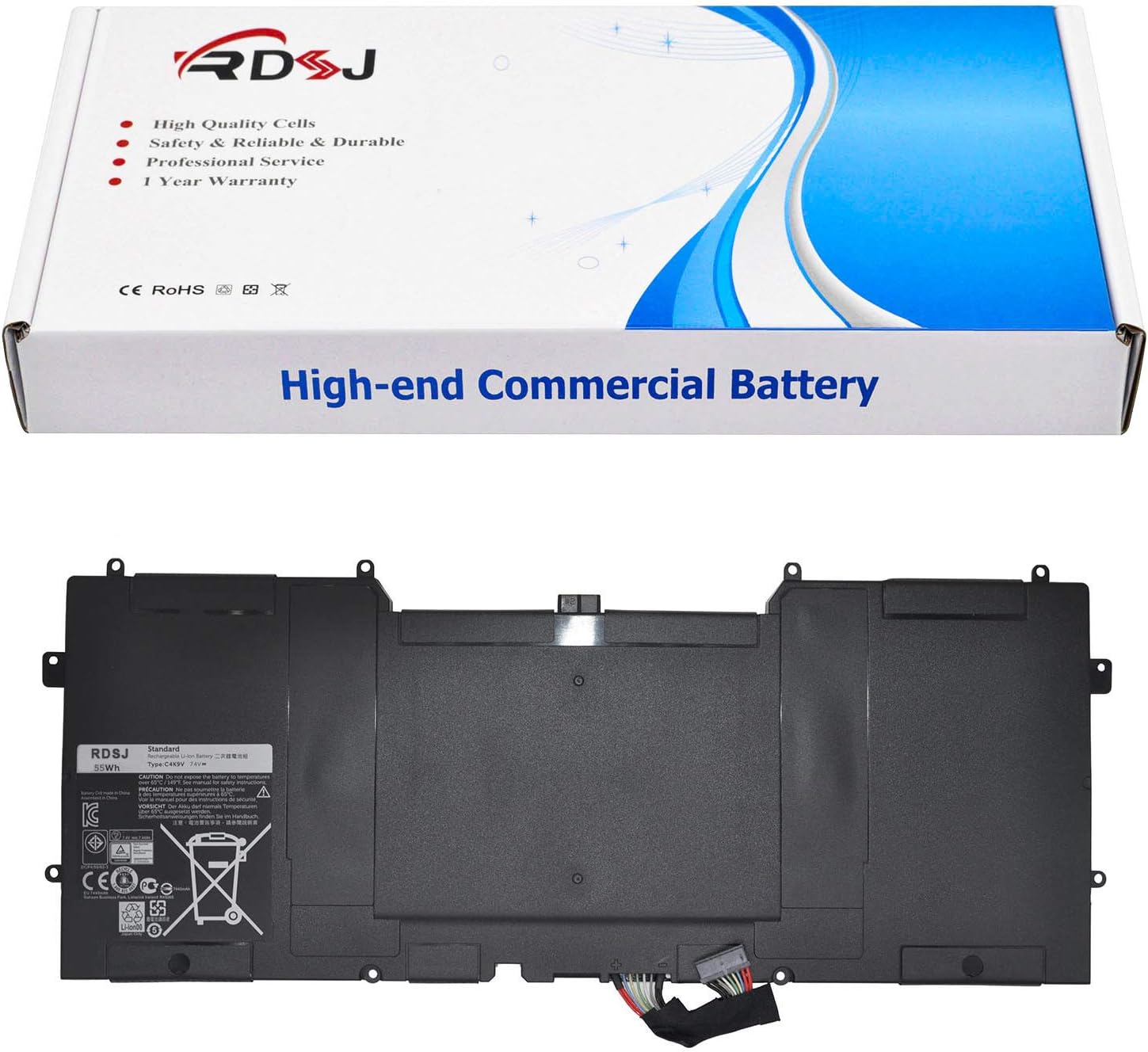 C4K9V Y9N00 Laptop Battery for Dell XPS 12-L221x 12 9Q33 XPS 13 9333 Ultrabook 13-L321X 13-L322X XPS L321X L322X Series PKH18 3H76R 489XN 0Y9N00 7.4V 55Wh