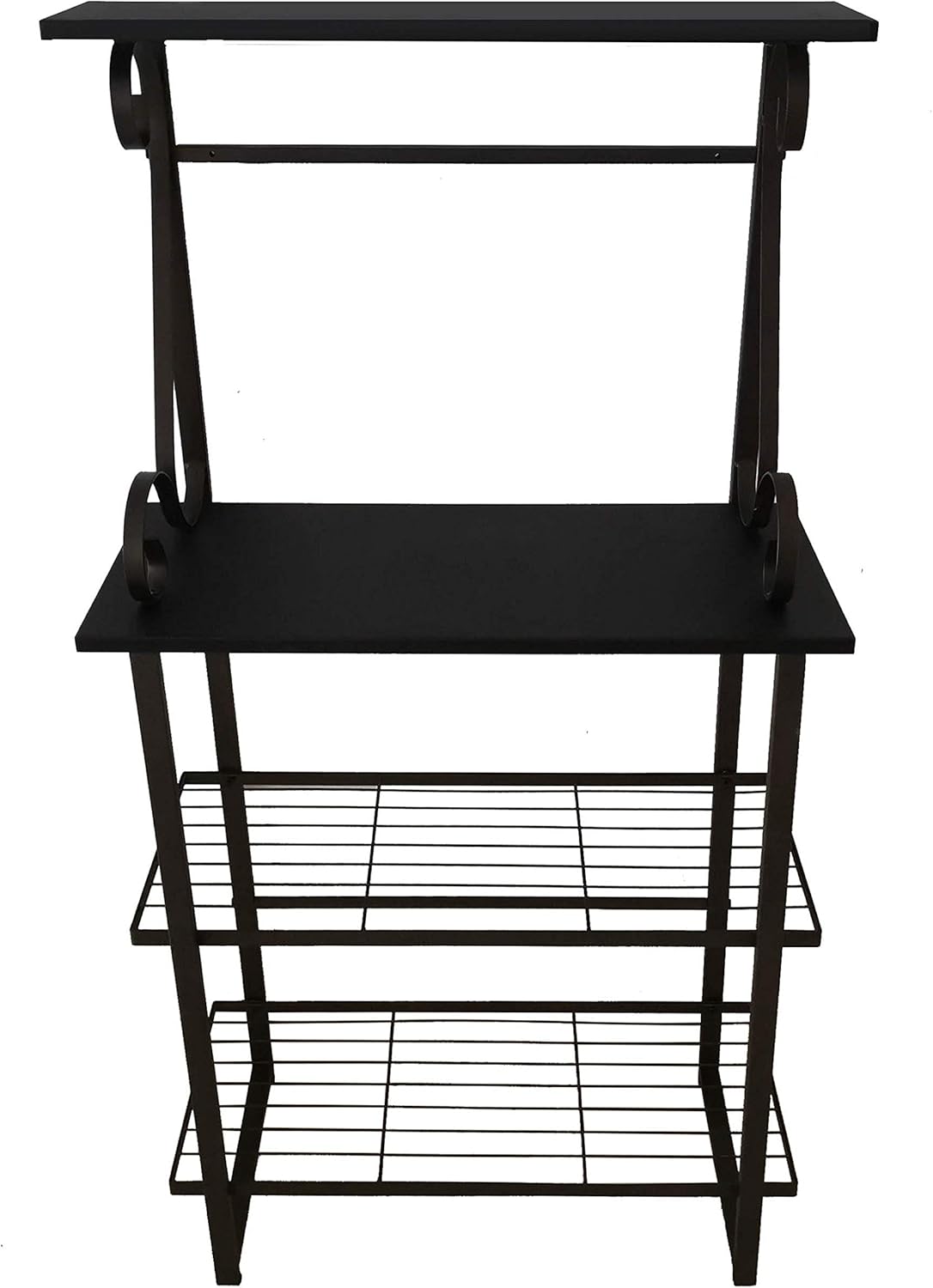 Kings Brand Furniture - Covington Metal Kitchen Baker’s Rack, Pewter - Standing Baker's Racks