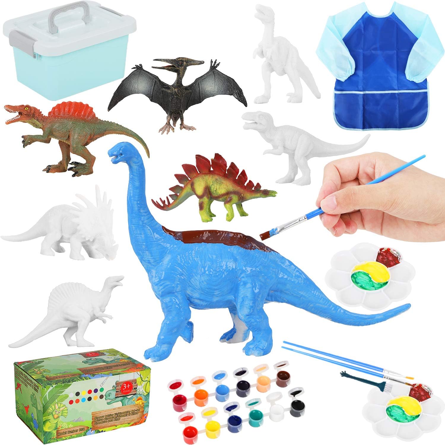 Kit DIY Dinosaures En Feutre - 12 Pièces à Coller/décoller, Pour Activités Manuelles Enfants, Anniversaires, Créativité