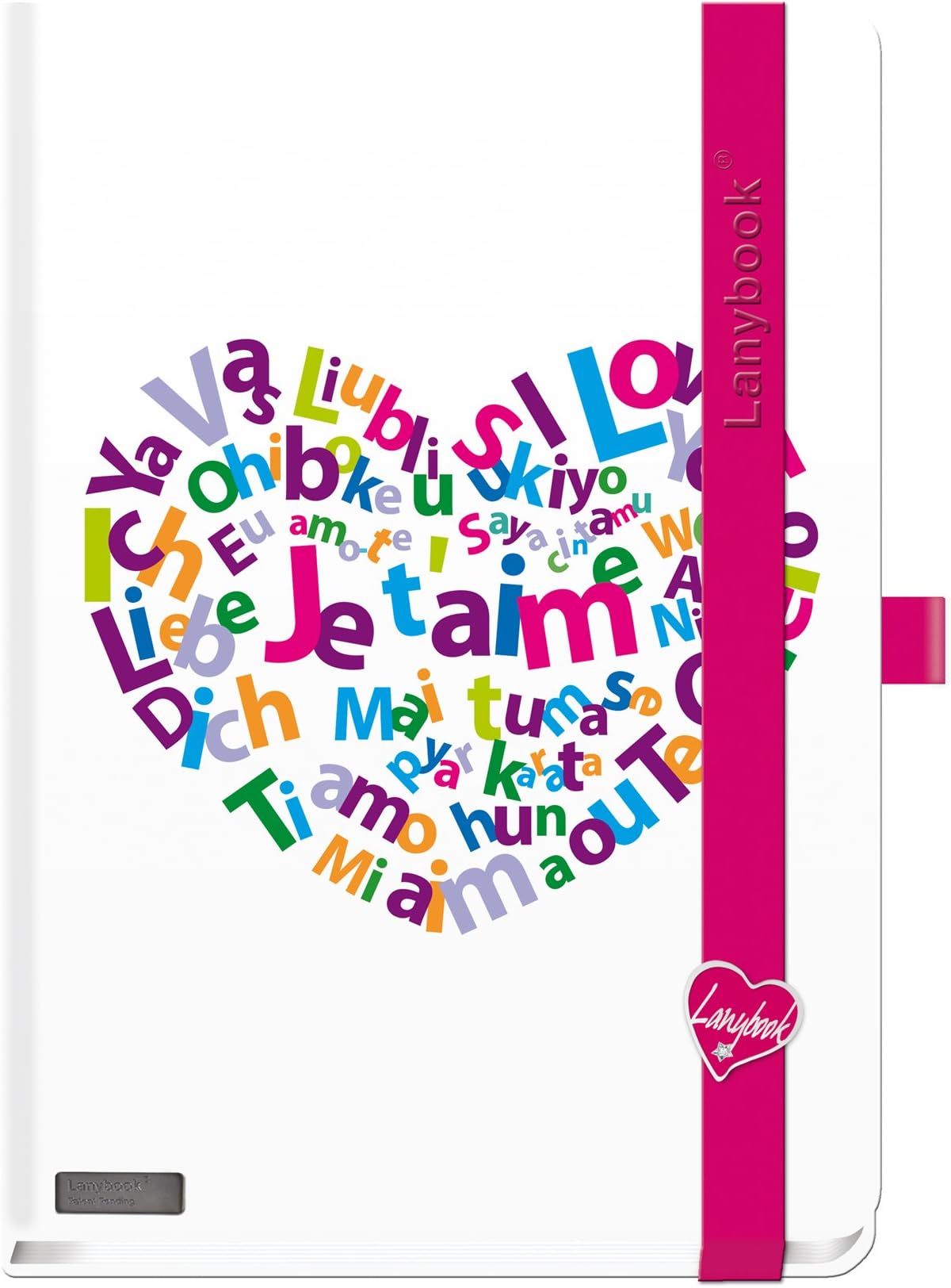 Lanybook A6 Hardcover Notebook, Lovestruck, White (7700350)