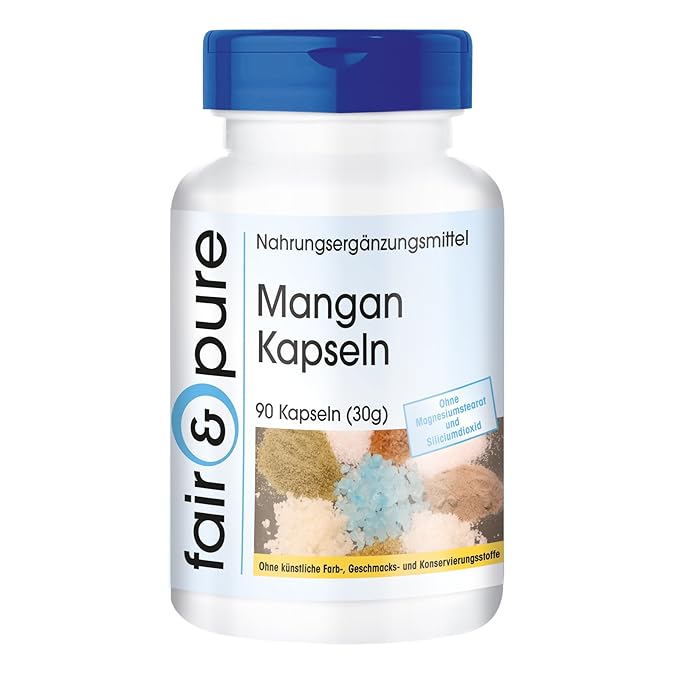 Manganese Supplement 4mg Manganese gluconate Vegan 90 Capsules