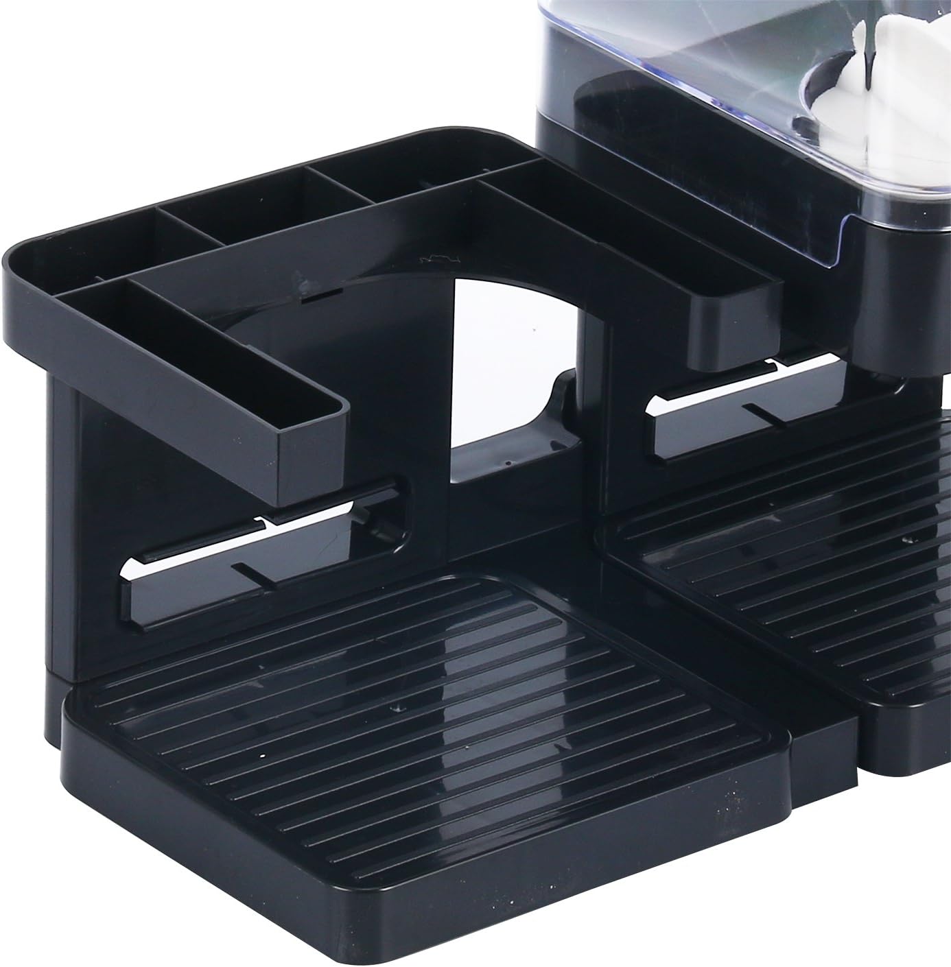Homend Indispensable Compact Dry Food Dispenser, Dual Control, Dry Food Cereal Dispenser for Cereal Trail Mix Candy Granola Nuts Beans Rice, Black/Chrome: Kitchen & Dining