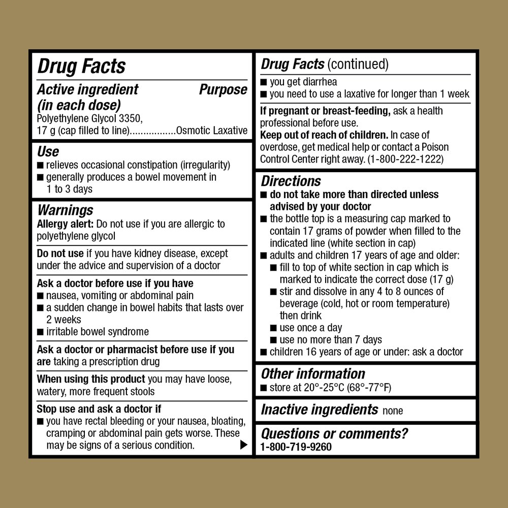 GoodSense ClearLax, Polyethylene Glycol 3350 Powder for Solution, Osmotic Laxative, 8.3 Ounce: Health & Personal Care