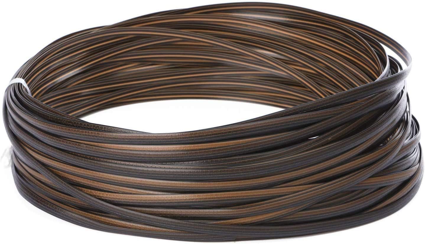 CoolsomeJies Coffee gradient flat synthetic rattan repair material plastic rattan plastic rattan furniture repair for knit and repair chair table,storage baske: Home Improvement