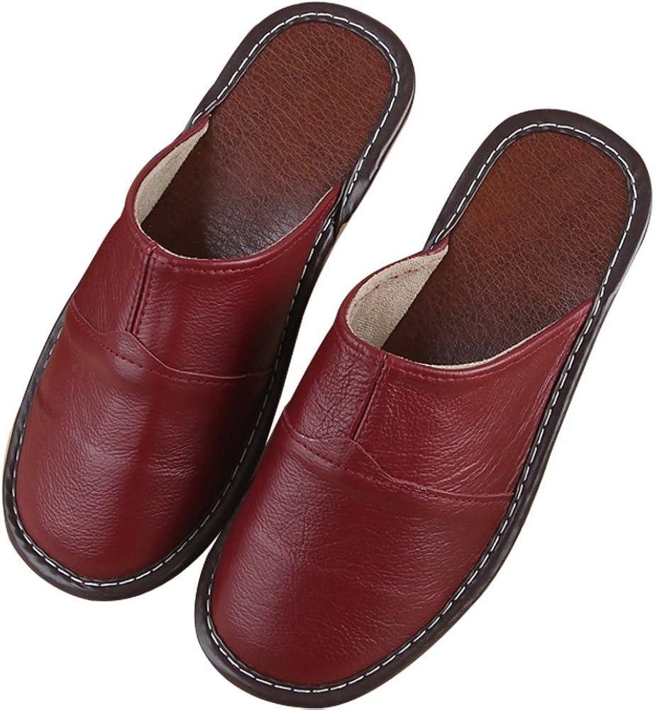 ladies leather house slippers