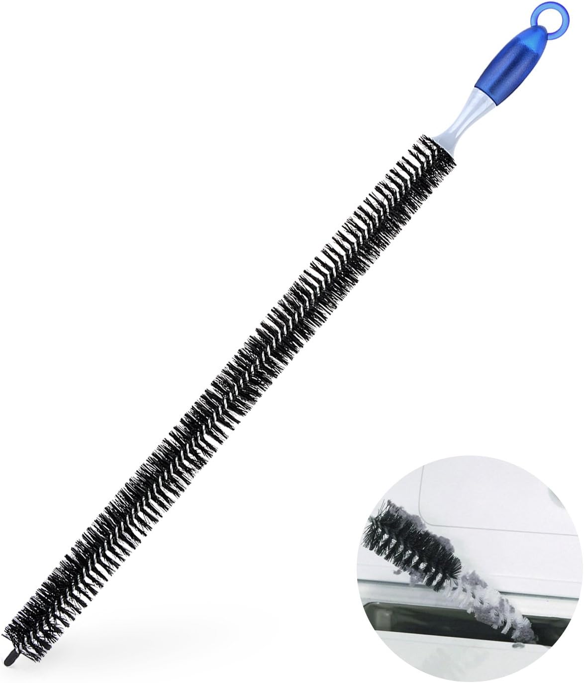 Outgeek Car Brush Multifunctional Flexible Dryer Vent Refrigerator Condenser Car Cleaning Brush Coil Brush