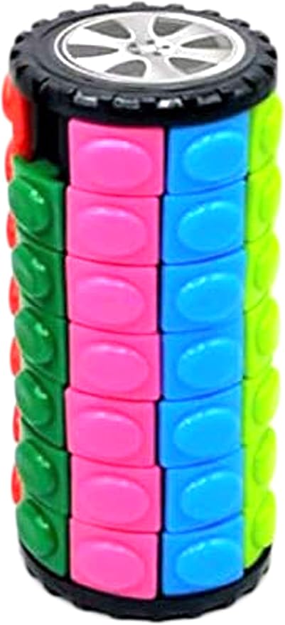 FUNTOSHOPEE Rotate and Slide Puzzle for Kids and Adults (8.5x4 cm_Multi-Color)