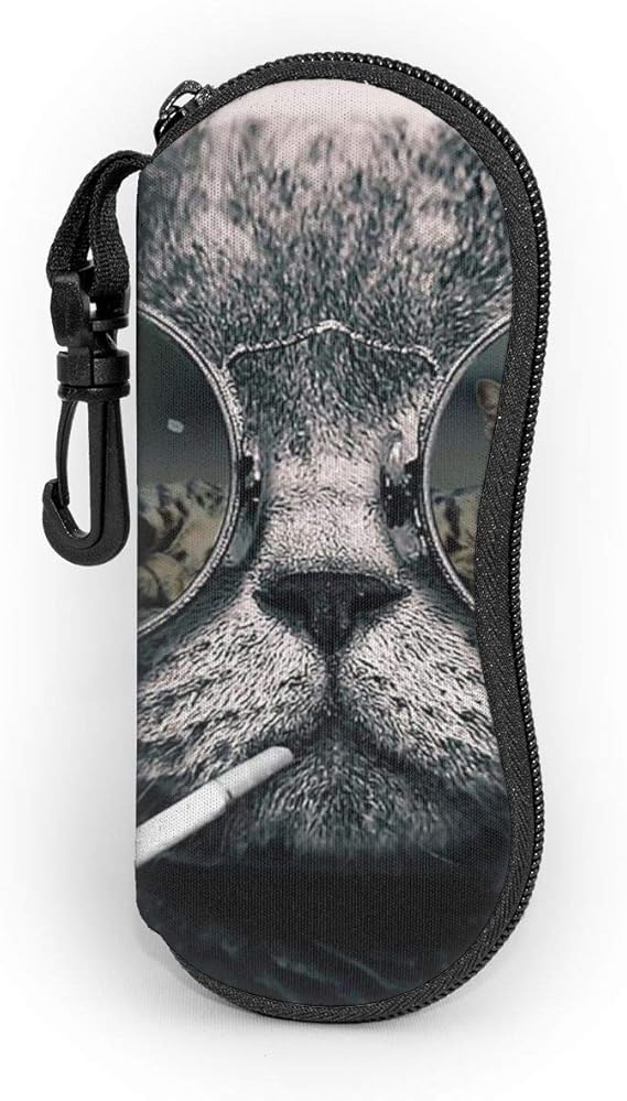 Amazon メガネケース 眼鏡ケース クールな喫煙サングラス猫 眼鏡入れ 超軽量 擦り傷防止 サングラスケース おしゃれ 小物入れ 持ち運び便利 ファスナー式 めがねケース 通勤 通学 メンズ レディース 眼鏡小物 通販