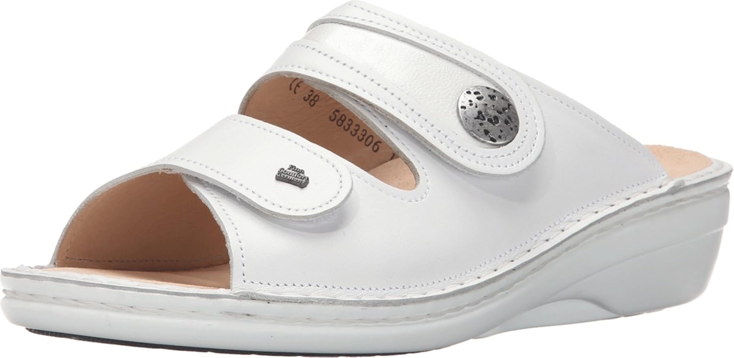 Finn Comfort Women's Mira White Sandal Slides