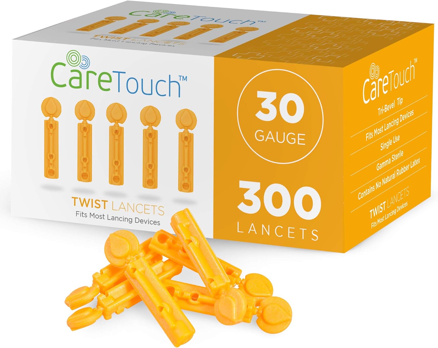 Care Touch Twist Top Lancets 30 Gauge, 300 Lancets: Health & Personal Care