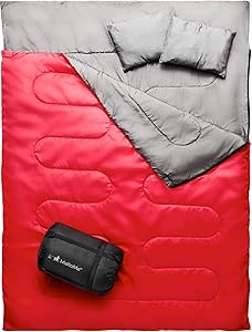 MalloMe Camping Sleeping Bag - 3 Season Warm & Cool Weather - Summer, Spring, Fall, Lightweight, Waterproof for Adults & Kids - Camping Gear Equipment, Traveling, and Outdoors