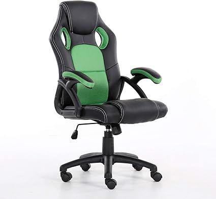 Gamo Office Chair Executive Racing Gaming Swivel Pu Leather Sport Computer Desk Green Amazon Co Uk Kitchen Home