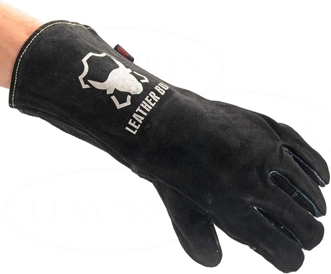 Leatherbull Kaminhandschuhe Grillhandschuhe Ofenhandschuhe aus Leder