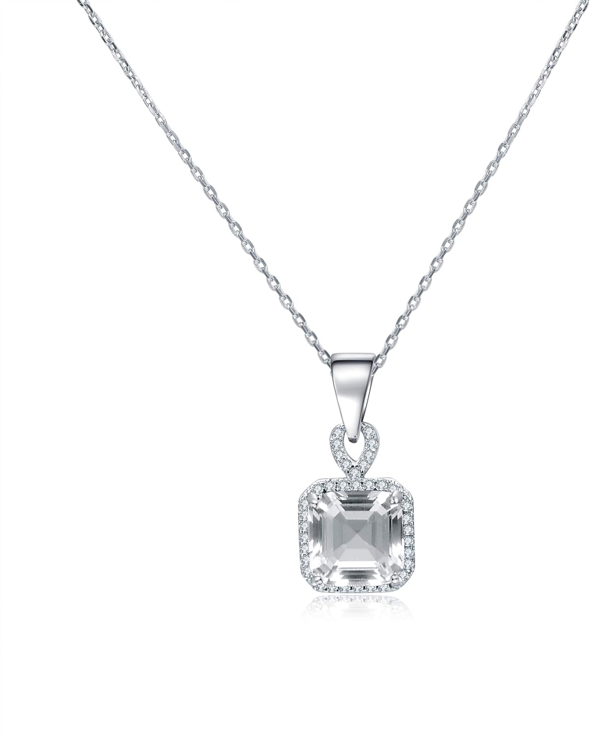 gemstone necklace Fashion Halo Cluster 